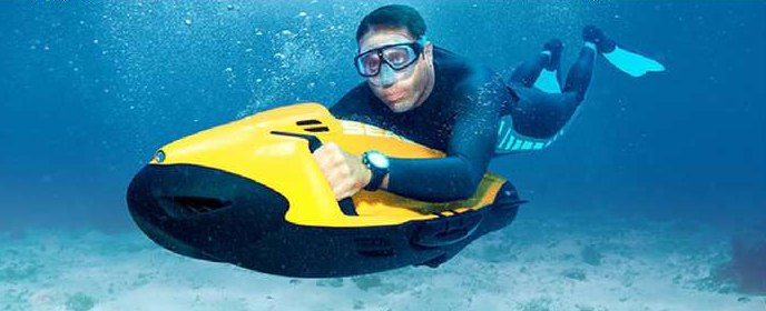 Seabob bajo el agua